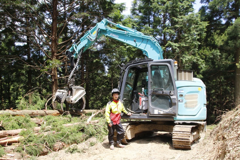 この仕事は面白い ナイス原木流通の多田さん    目指せ林業プロ 我が社のホープ